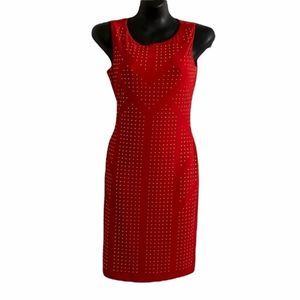 🟣 Calvin Klein Red Dress Size 4
